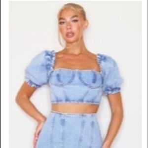 Denim crop top